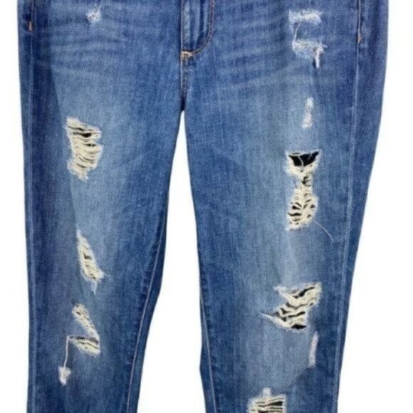 Paige Jimmy Jimmy Skinny Distressed Blue Jeans Size 25 - Picture 4 of 14